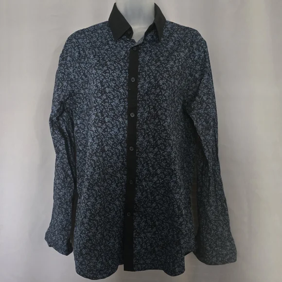 EXPRESS 3 Mens Black and Patterned Button-Up Shirt Bundle - Picture 6 of 13